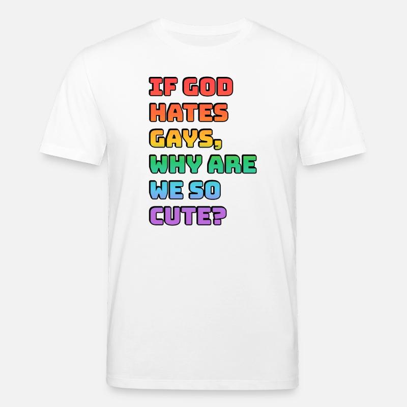 Süßes Pride Regenbogen-Tee - Stanley/Stella Unisex Bio-T-Shirt CREATOR  - Weiß