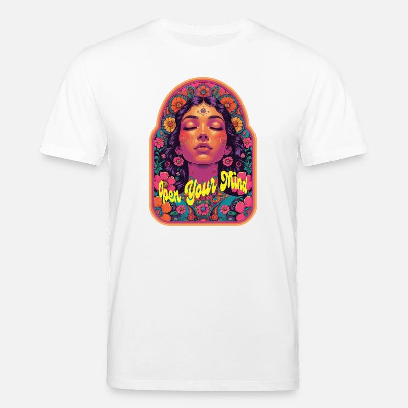 Open Your Mind Psytrance Kandi Bloom - T-shirt bio CREATOR Stanley/Stella Unisexe - blanc