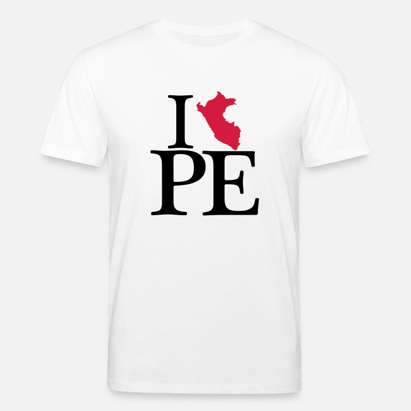 J'adore PE - J'aime le Pérou - T-shirt bio CREATOR Stanley/Stella Unisexe - blanc