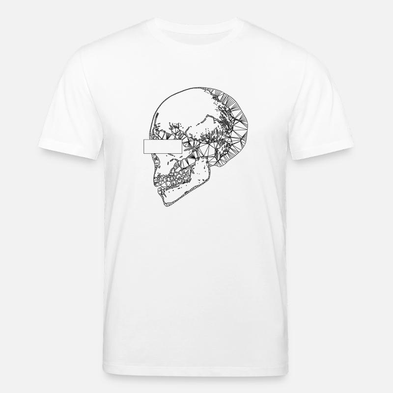 Totenkopf Totenschaedel - Stanley/Stella Unisex Bio-T-Shirt CREATOR  - Weiß