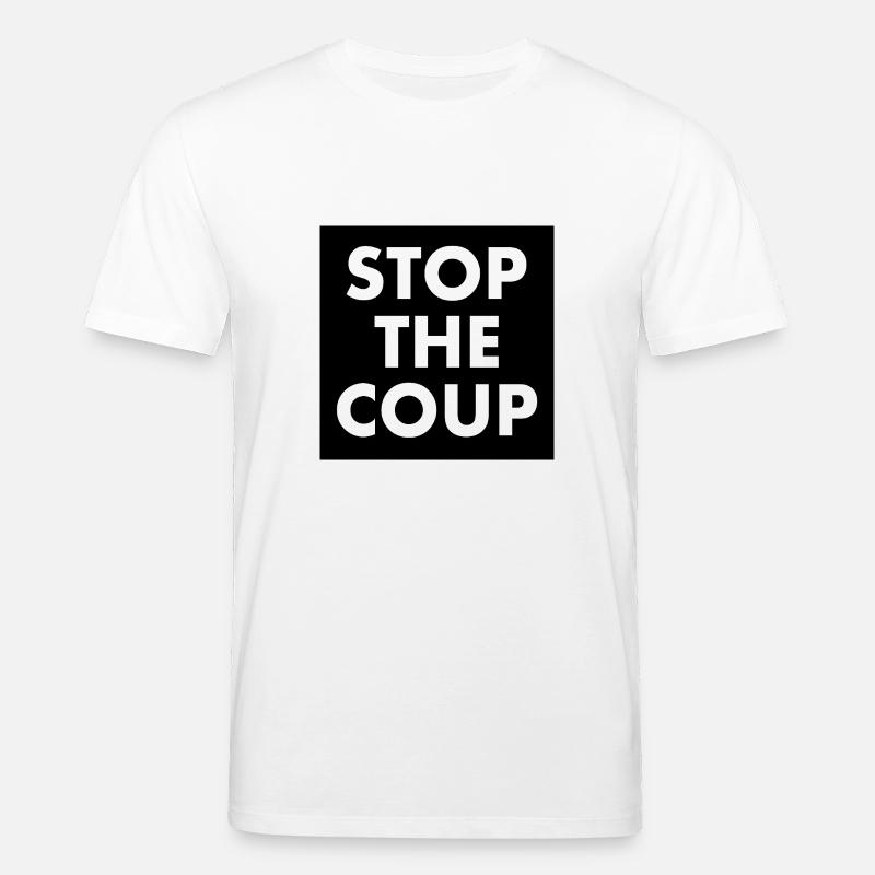 stop the coup - Stanley/Stella Unisex Bio-T-Shirt CREATOR  - Weiß