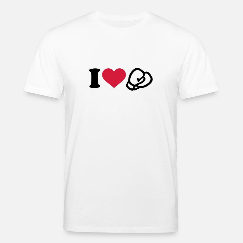 I love Boxe - T-shirt bio CREATOR Stanley/Stella Unisexe - blanc