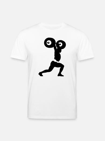 weightlifter - Stanley/Stella CREATOR Unisex Organic T-Shirt - white