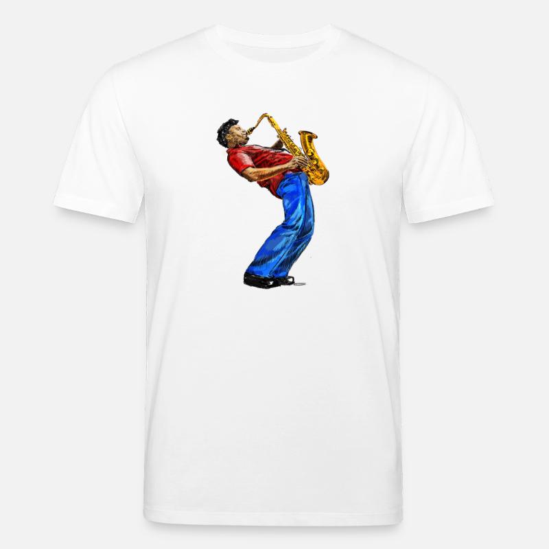 Saksofonist - T-shirt bio CREATOR Stanley/Stella Unisexe - blanc