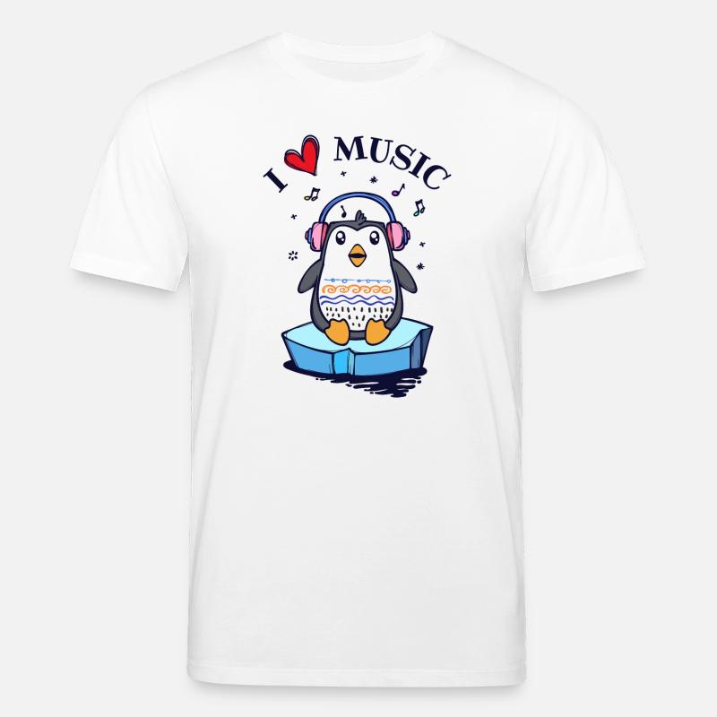 Seevogel Cool Herz PinguinTier Statement - Stanley/Stella Unisex Bio-T-Shirt CREATOR  - Weiß