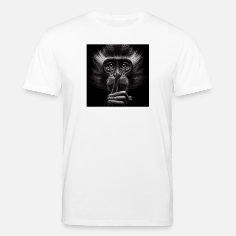 Ein schweigender Affe - Stanley/Stella Unisex Bio-T-Shirt CREATOR  - Weiß