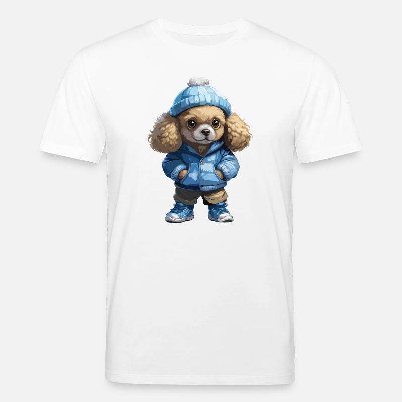 Pudel Herbst Winter Outfit - Stanley/Stella Unisex Bio-T-Shirt CREATOR  - Weiß