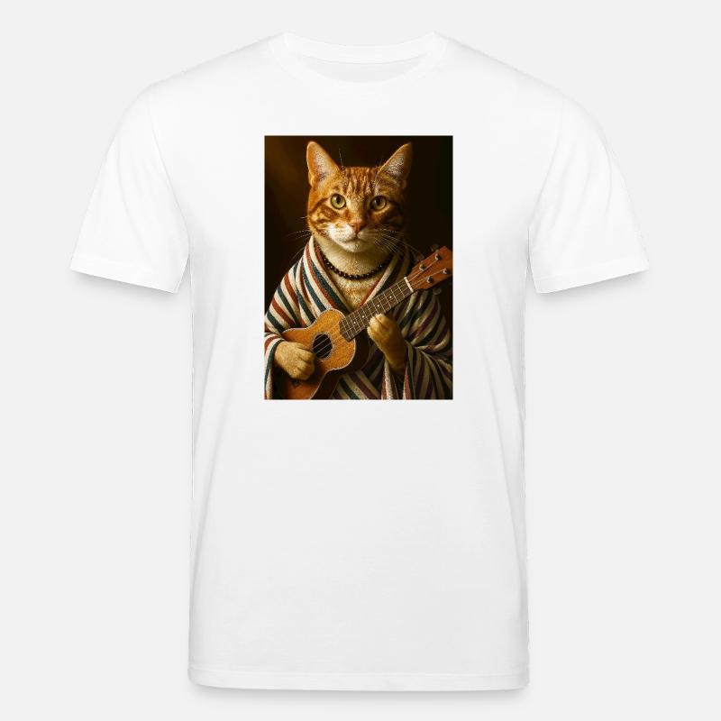 Ukulele Katze - Stanley/Stella Unisex Bio-T-Shirt CREATOR  - Weiß