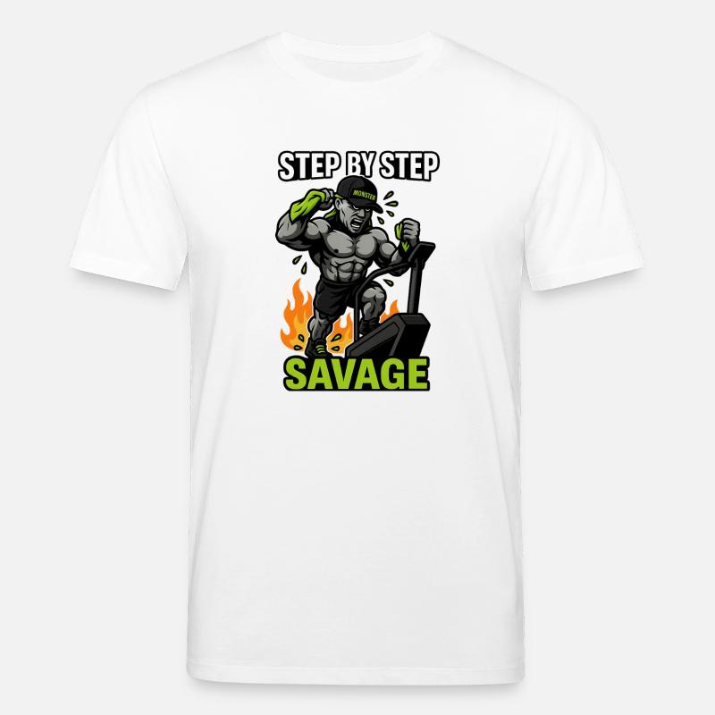 Step by Step Savage Cardio - Stanley/Stella Unisex Bio-T-Shirt CREATOR  - Weiß
