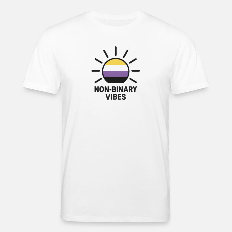 Non-Binary Vibes Sonnenlogo - Stanley/Stella Unisex Bio-T-Shirt CREATOR  - Weiß