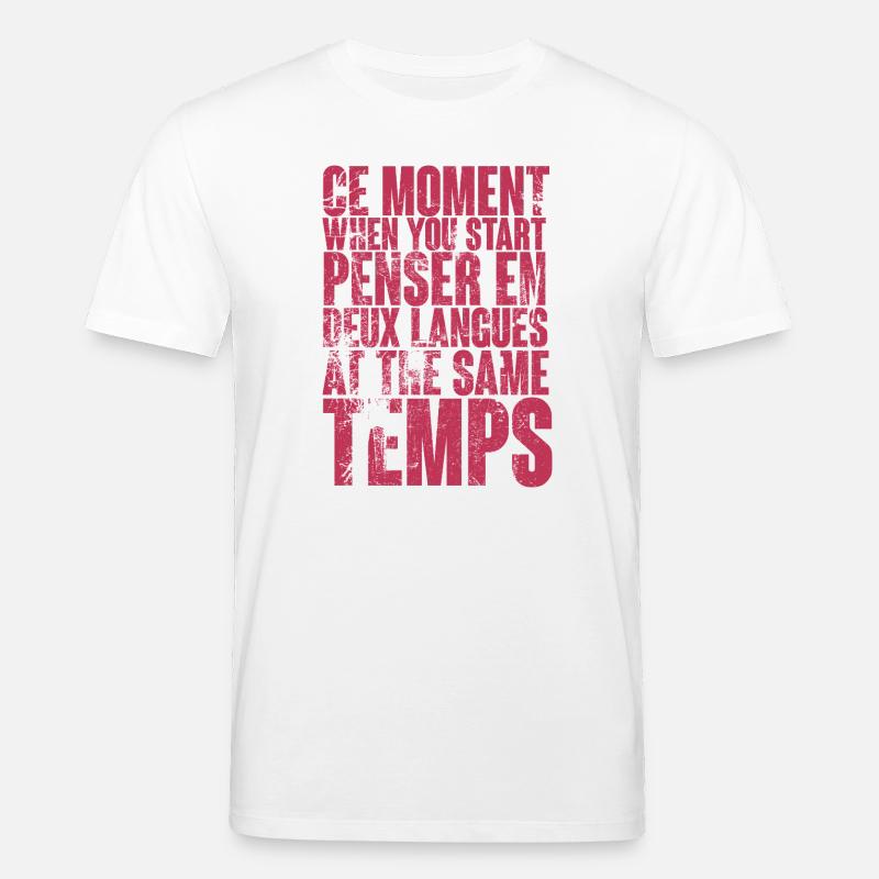 Citation sur la pensée multilingue - T-shirt bio CREATOR Stanley/Stella Unisexe - blanc
