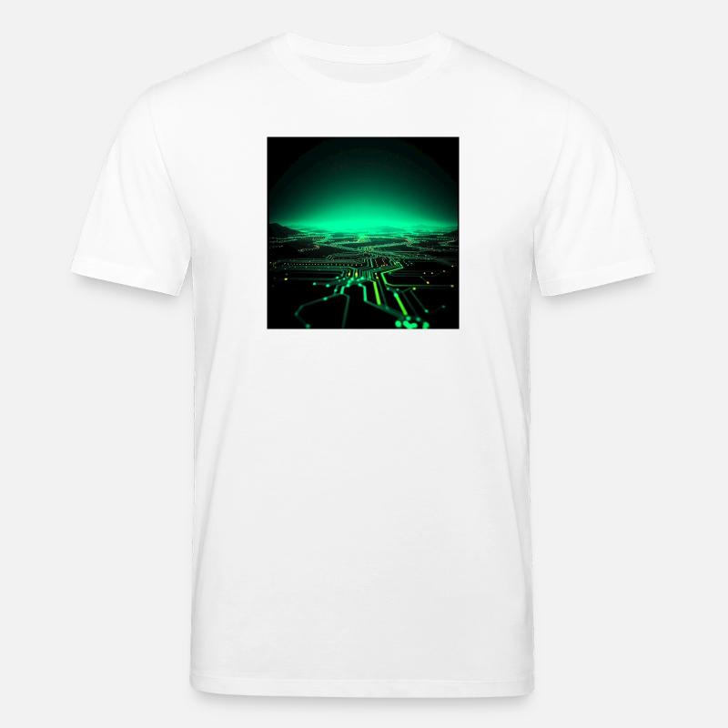 Neon Tech Stadtsilhouette - Stanley/Stella Unisex Bio-T-Shirt CREATOR  - Weiß