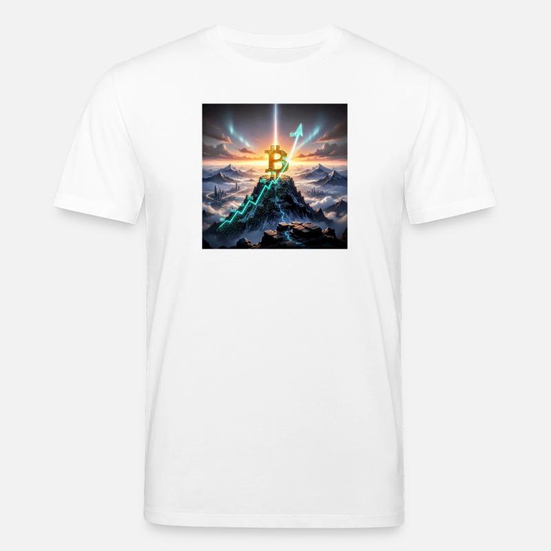 Bitcoin Gipfelaufstieg 3D - Stanley/Stella Unisex Bio-T-Shirt CREATOR  - Weiß