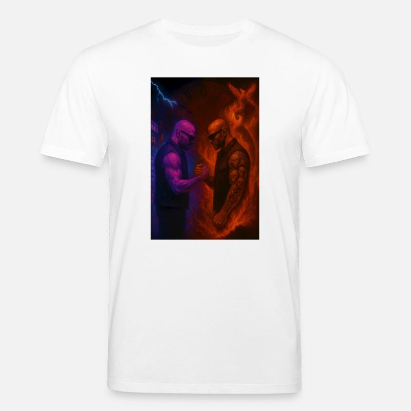Feuer gegen Eis Duell der Elemente - Stanley/Stella Unisex Bio-T-Shirt CREATOR  - Weiß