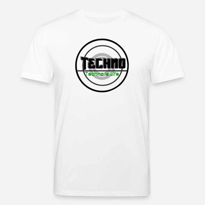 Techno Is Life Neon Logo - Stanley/Stella Unisex Bio-T-Shirt CREATOR  - Weiß