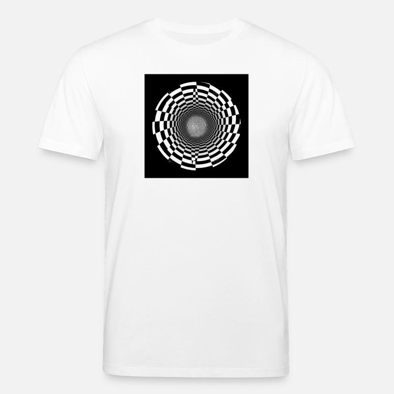 Black and white optical vortex - Stanley/Stella CREATOR Unisex Organic T-Shirt - white