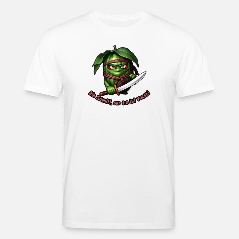 Ninja pastèque avec l’épée - T-shirt bio CREATOR Stanley/Stella Unisexe - blanc