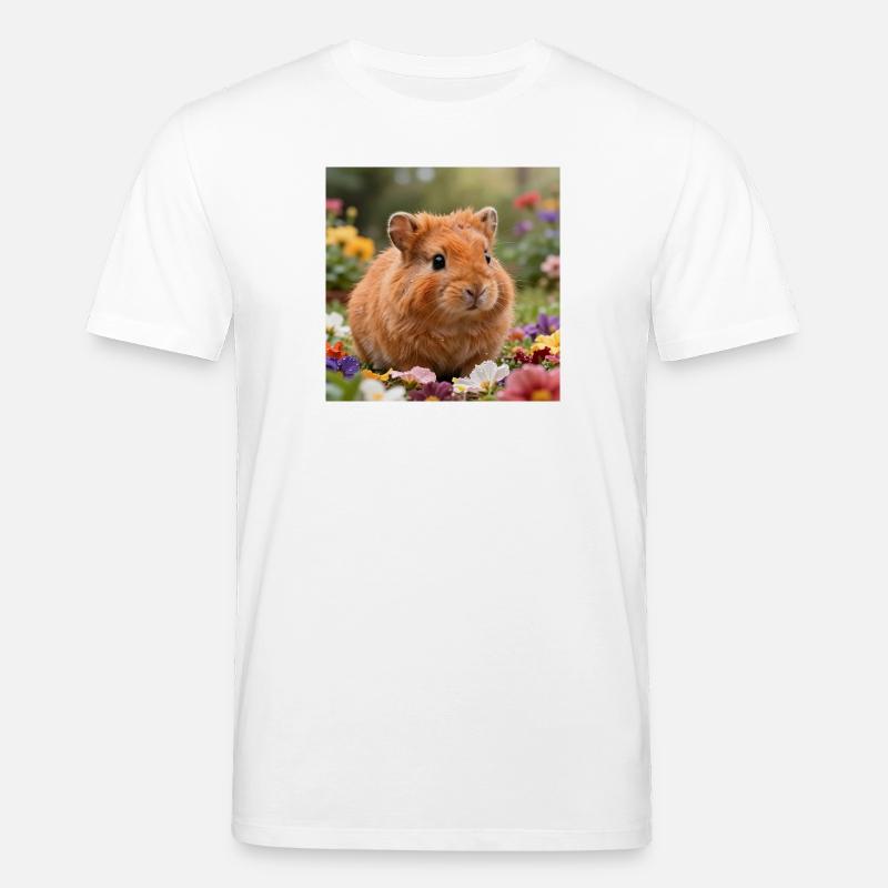 Blumiger Hamstertraum - Stanley/Stella Unisex Bio-T-Shirt CREATOR  - Weiß