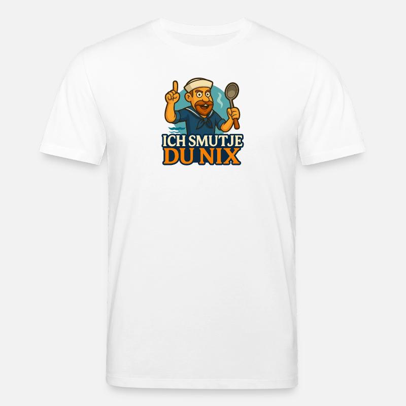 Bootsküchenchef Spruch "Ich Smutje - Du Nix" - Stanley/Stella Unisex Bio-T-Shirt CREATOR  - Weiß