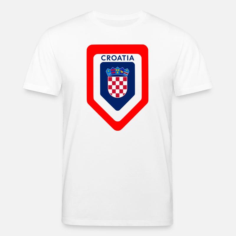 Kroatisches Wappen Emblem - Stanley/Stella Unisex Bio-T-Shirt CREATOR  - Weiß