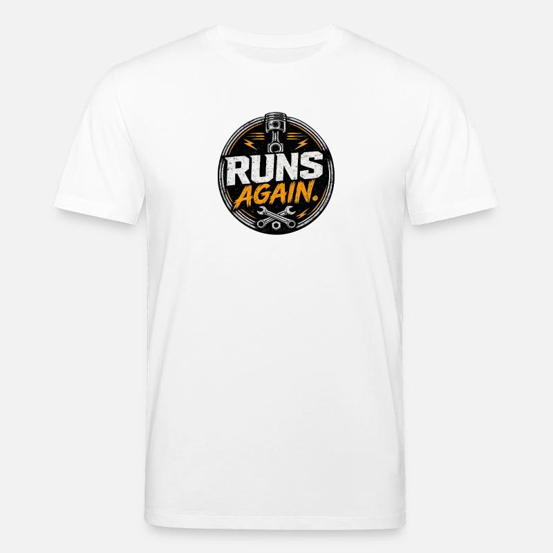 Runs Again Engine Revival-Abzeichen - Stanley/Stella Unisex Bio-T-Shirt CREATOR  - Weiß