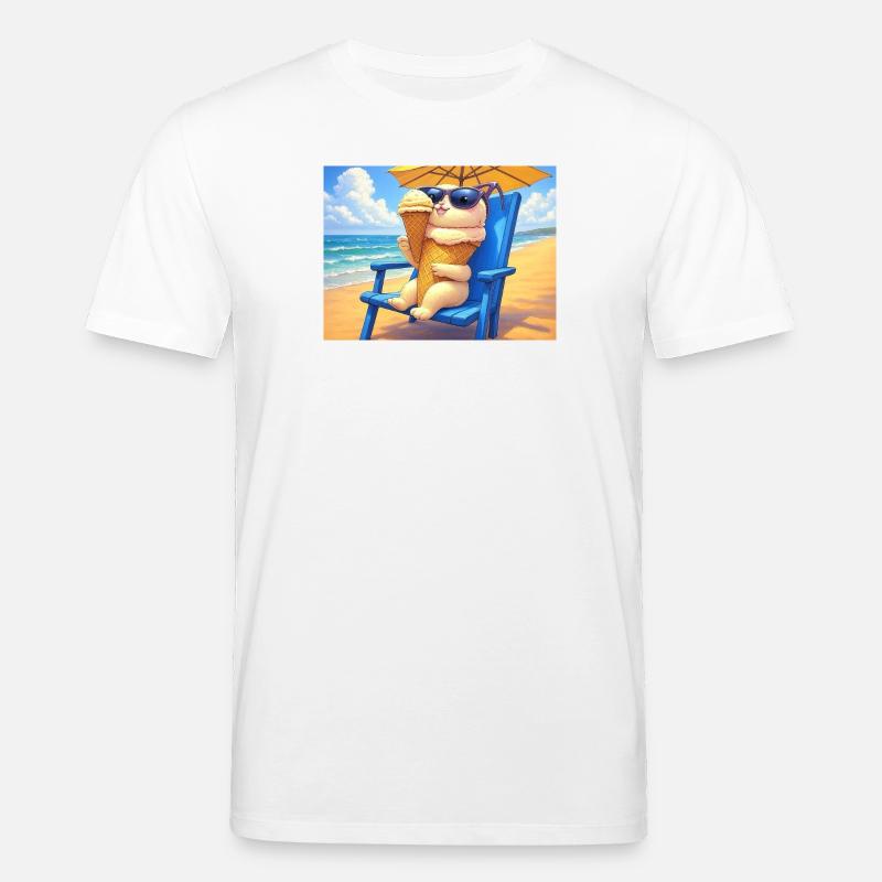 Strand Bunny Eiscreme Sonnenbrille - Stanley/Stella Unisex Bio-T-Shirt CREATOR  - Weiß