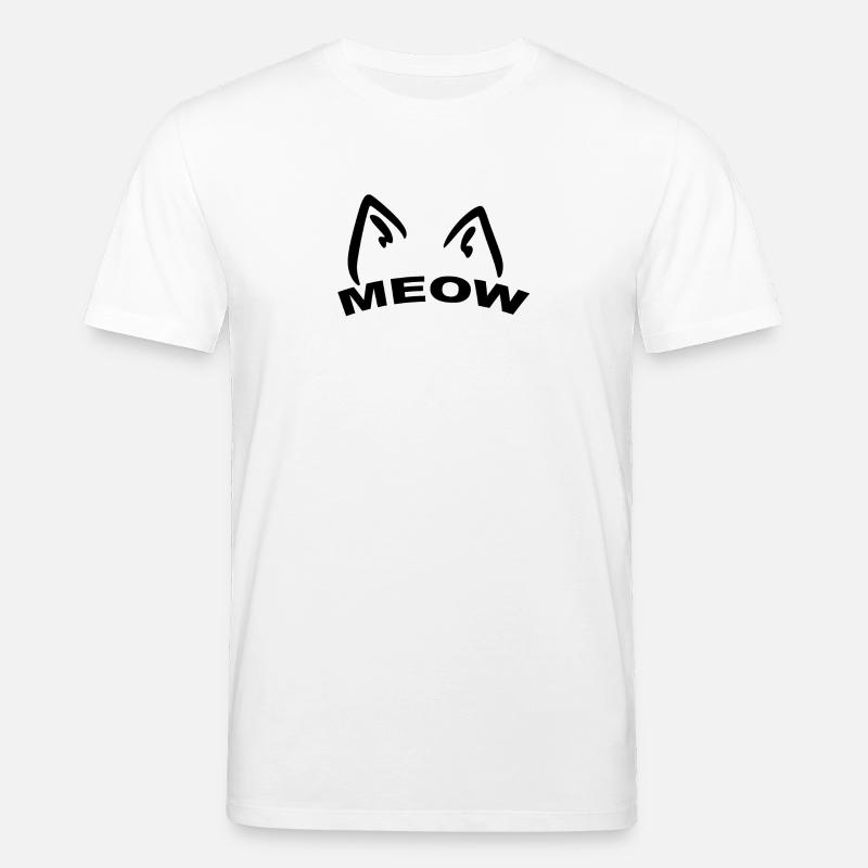 Katze Meow Geschenk Idee - Stanley/Stella Unisex Bio-T-Shirt CREATOR  - Weiß