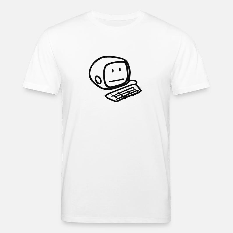 Computersmiley (Schwarz) - Stanley/Stella Unisex Bio-T-Shirt CREATOR  - Weiß