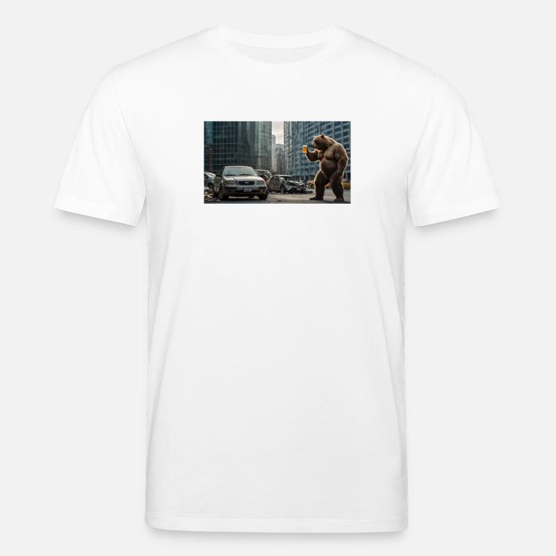 Bär Apokalypse Bier - Stanley/Stella Unisex Bio-T-Shirt CREATOR  - Weiß
