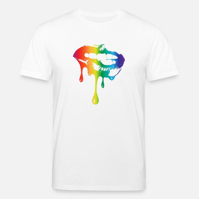 Lips Regenbogen - Stanley/Stella Unisex Bio-T-Shirt CREATOR  - Weiß