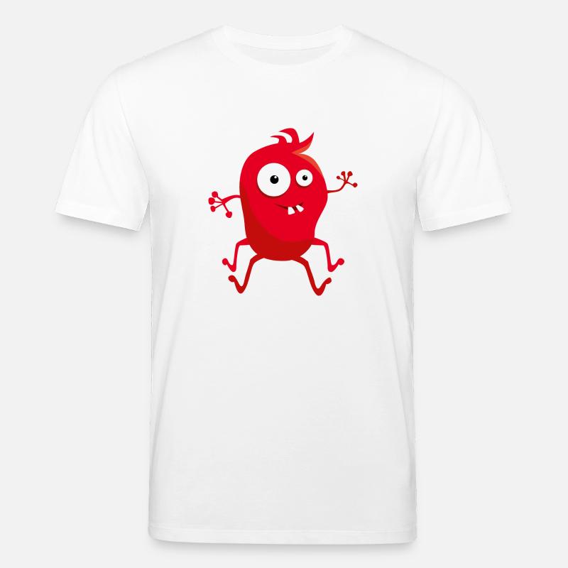 Rotes Monster - Stanley/Stella Unisex Bio-T-Shirt CREATOR - Weiß