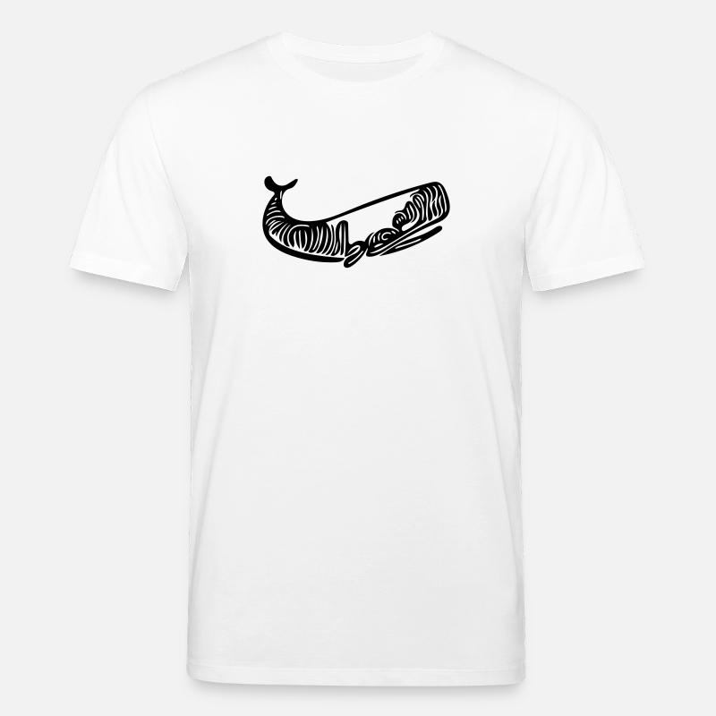 Vector Whale Drawing Style - Stanley/Stella CREATOR Unisex Organic T-Shirt - white