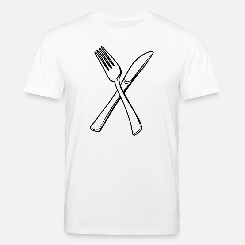 Messer und Gabel transparent - Stanley/Stella Unisex Bio-T-Shirt CREATOR - Weiß