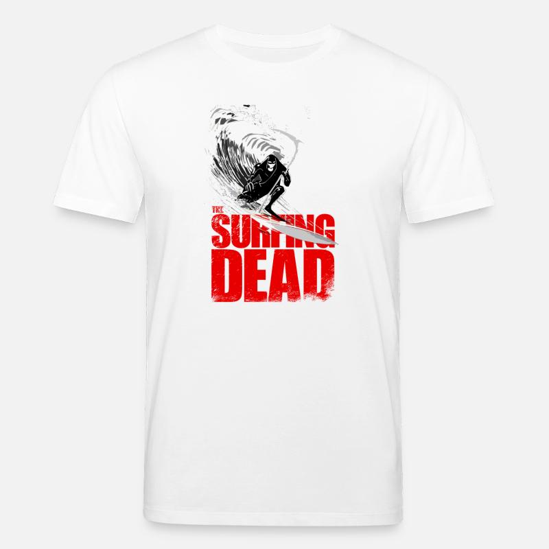 Surfing Dead Sensenmann Surfer Wave Design - Stanley/Stella Unisex Bio-T-Shirt CREATOR  - Weiß