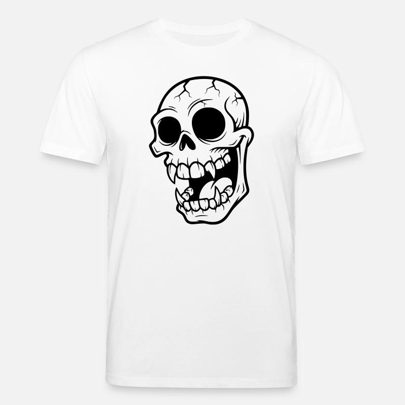 Verrückter Vampirschädel - Stanley/Stella Unisex Bio-T-Shirt CREATOR  - Weiß
