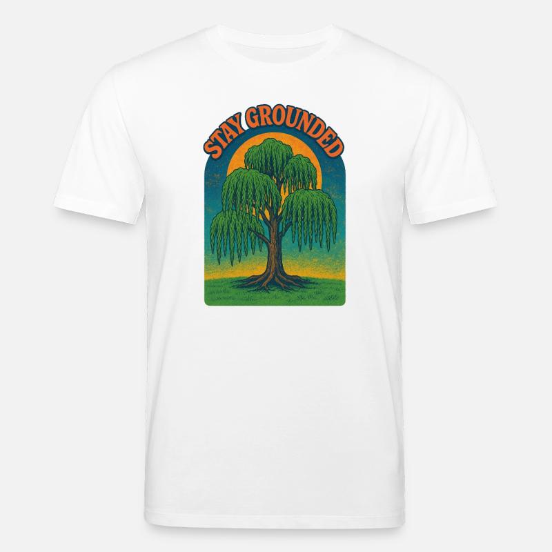 Reste cloué au sol Willow Sunset - T-shirt bio CREATOR Stanley/Stella Unisexe - blanc