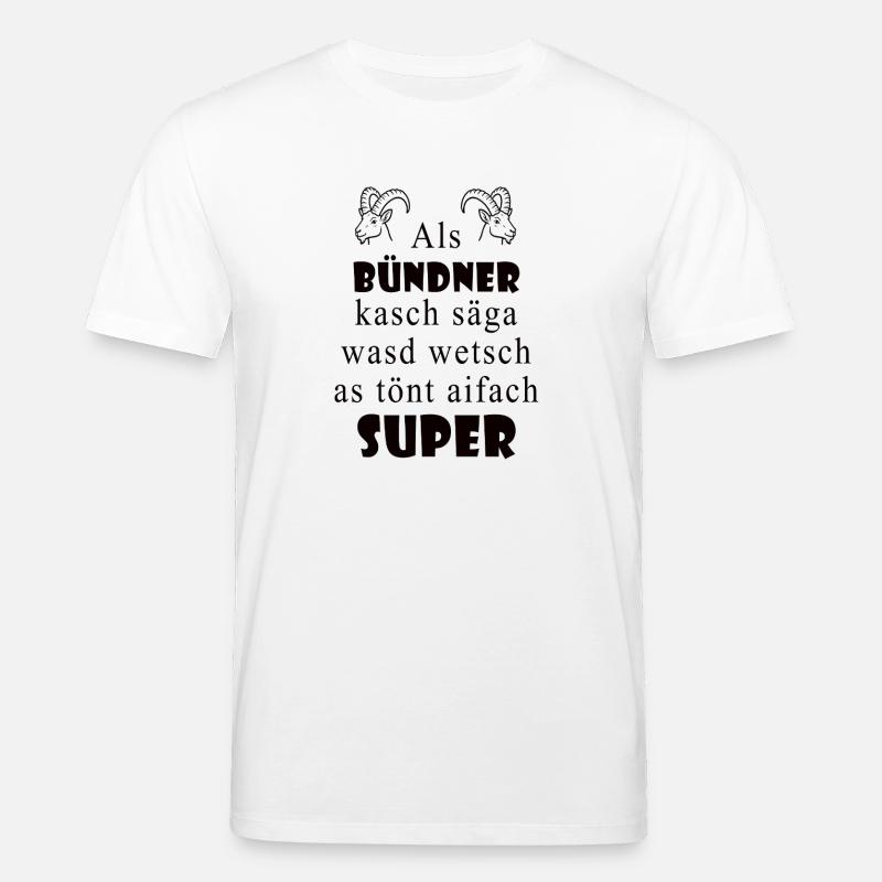 Dialecte des Grisons Super expression - T-shirt bio CREATOR Stanley/Stella Unisexe - blanc