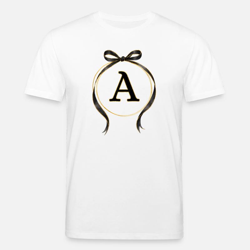 A - Boucle circulaire Or noir - T-shirt bio CREATOR Stanley/Stella Unisexe - blanc