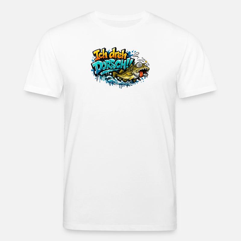 I Shoot Cod Graffiti Fish - Stanley/Stella CREATOR Unisex Organic T-Shirt - white
