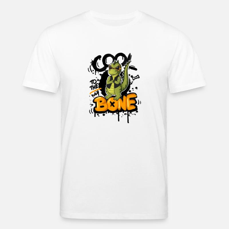Lässiger Dino BONE Schrift - Stanley/Stella Unisex Bio-T-Shirt CREATOR  - Weiß