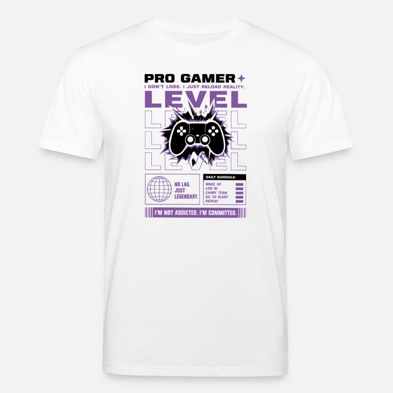 Pro Gamer Level Up Controller Design - Stanley/Stella Unisex Bio-T-Shirt CREATOR - Weiß