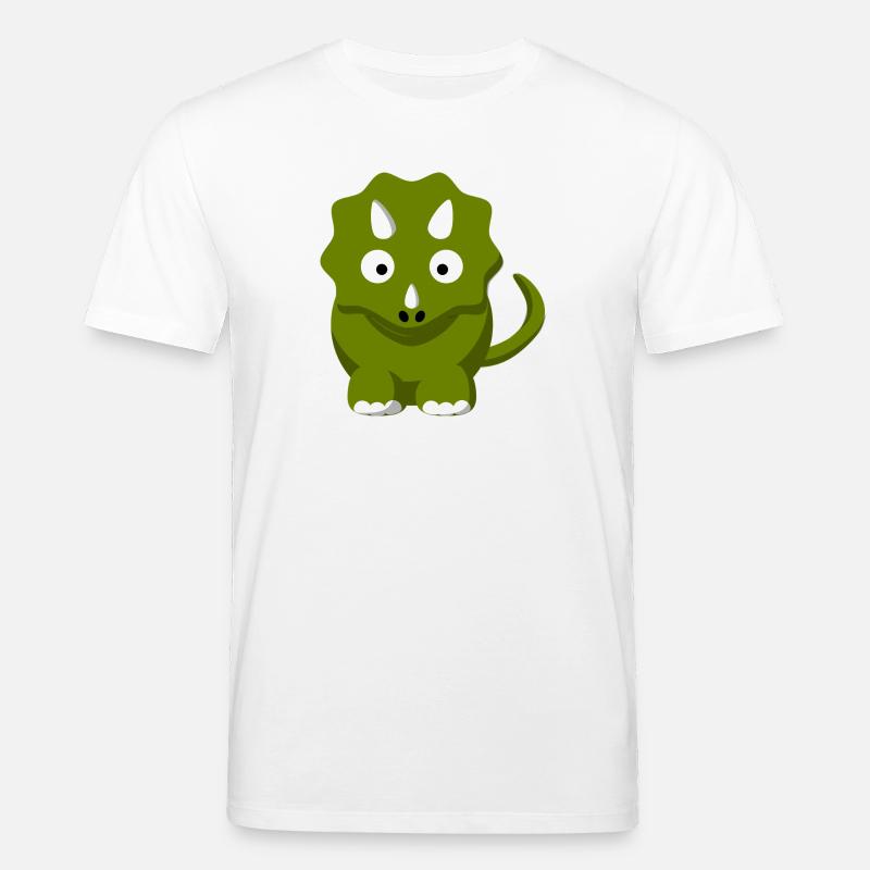 Dinosaurier Comic Triceratops - Stanley/Stella Unisex Bio-T-Shirt CREATOR  - Weiß