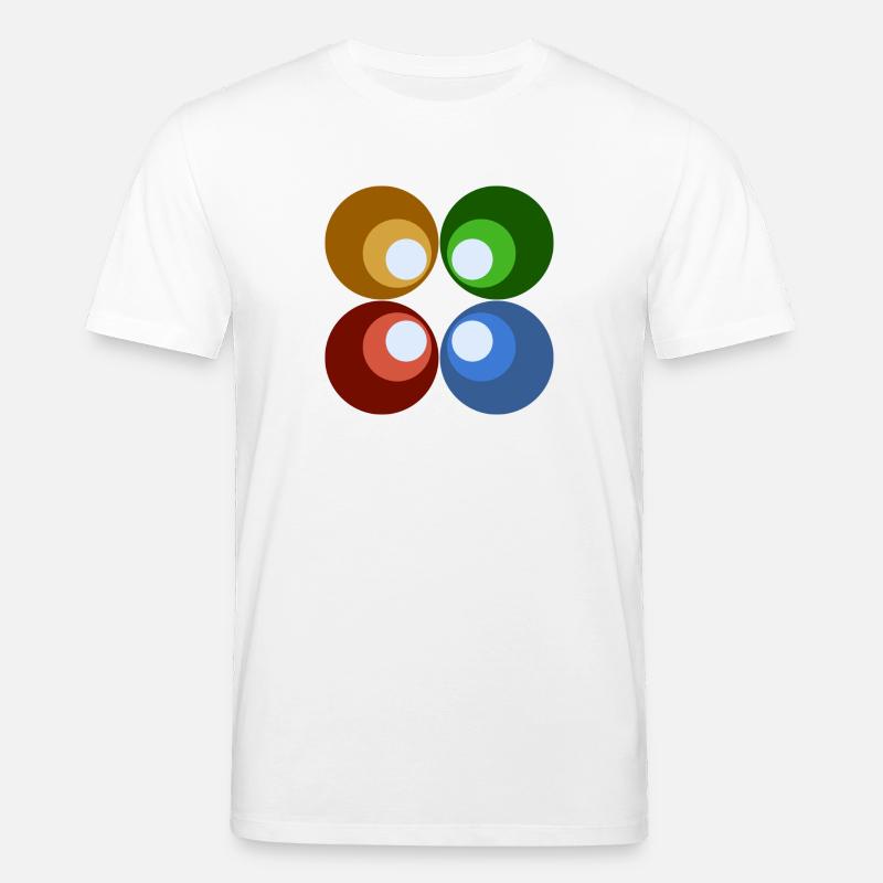 Retrokreise bunt - Stanley/Stella Unisex Bio-T-Shirt CREATOR  - Weiß