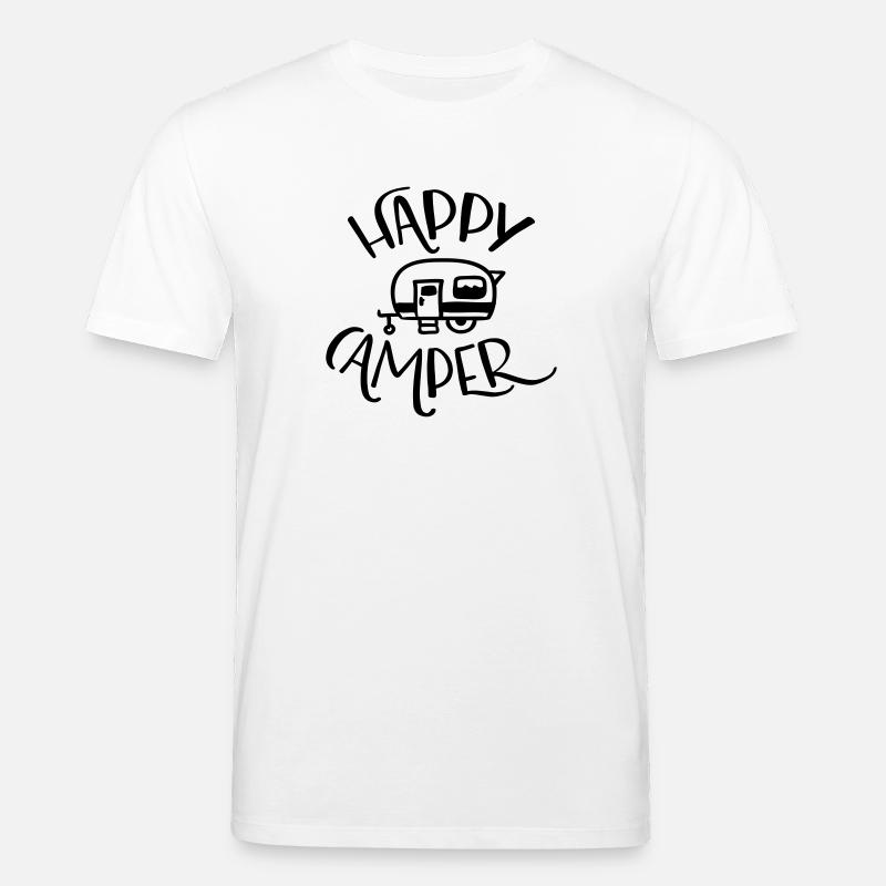 HAPPY CAMPER - Stanley/Stella Unisex Bio-T-Shirt CREATOR  - Weiß