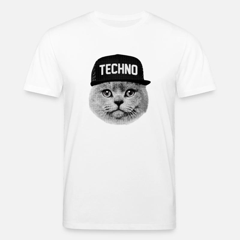 Techno chat - T-shirt bio CREATOR Stanley/Stella Unisexe - blanc