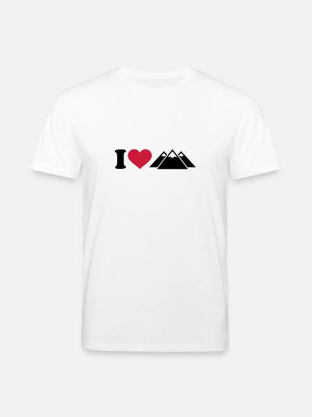 I love Mountains - Stanley/Stella CREATOR Unisex Organic T-Shirt - white