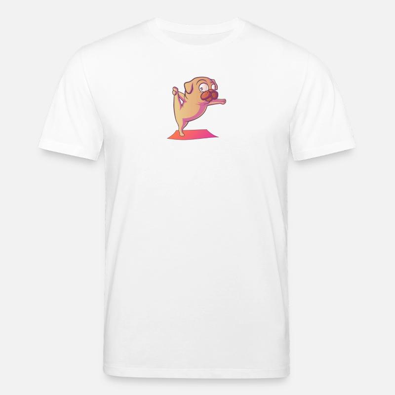 Hundeyoga Spaß und bunt - Stanley/Stella Unisex Bio-T-Shirt CREATOR  - Weiß