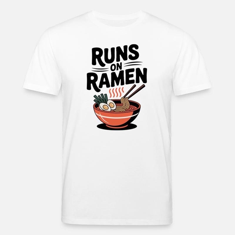Läuft mit Ramen - Stanley/Stella Unisex Bio-T-Shirt CREATOR  - Weiß