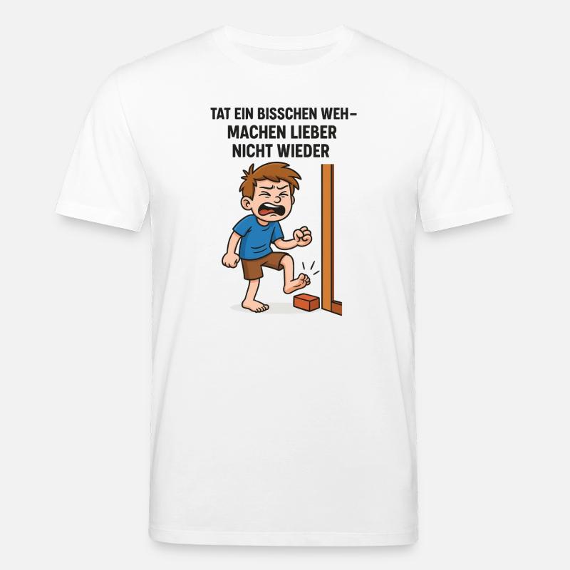 Young Comic Illustration Rather Not Again - Stanley/Stella CREATOR Unisex Organic T-Shirt - white
