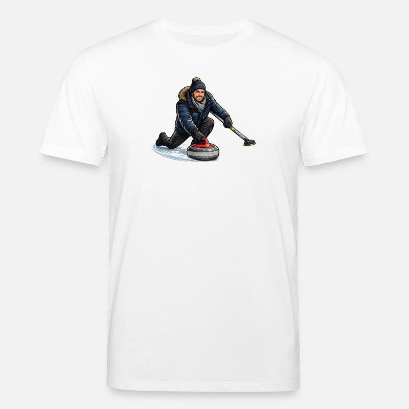 Curlingheld im Eiswind - Stanley/Stella Unisex Bio-T-Shirt CREATOR  - Weiß